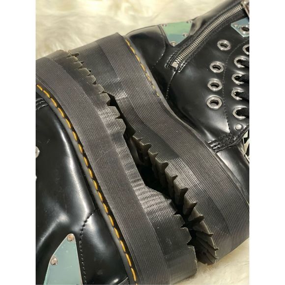 Not for sale***Dr. Martens Jadon max Rebel platform metal leather boots 8 - Picture 4 of 12